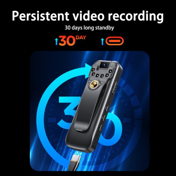 Body Camera Full HD 1080P Night Vision 500mAh Motion Detection LCD Screen