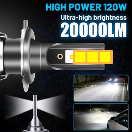 LED Bulbs 20000 Lumen H4 H7 H1 H11 H8 H9 9005 9006 HB3 HB4 Bullvision