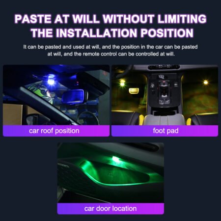 Wireless LED Car Interior Ambient Light Remote Control