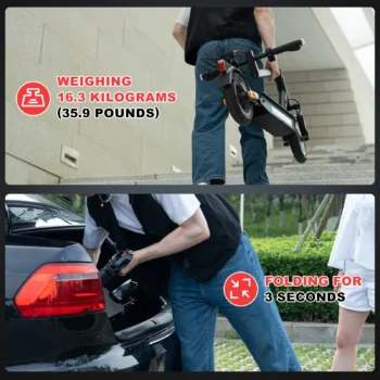 Electric Scooter Foldable Scooter, App Control, 500W Motor, 410WH Battery, Max Speed 25