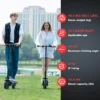 Electric Scooter Foldable Scooter, App Control, 500W Motor, 410WH Battery, Max Speed 25